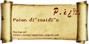 Palen Ézsaiás névjegykártya